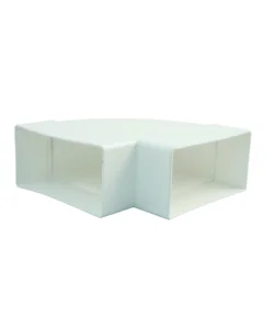 Consegna Rapida Curva 90 orizzontale bianco per canali piatti 110x53