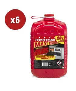 6 taniche da 20 litri di combustibile liquido "toyotomi plus" - totale di 120 litri Bestseller