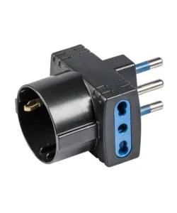 Affare Poly pool - adattatore spina 16 a e 2 prese bivalenti e 1 presa standard tedesco nero