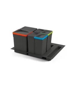 Ultime Pezzi Contenitori per raccolta differenziata 12l+7l+7l modulo 60 cm, emuca