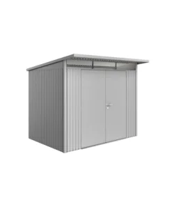 Ultima Occasione Casetta da giardino biohort "avantgarde a5" in acciaio zincato colore argento metallizzato con porta battente doppia 260x220x218 cm