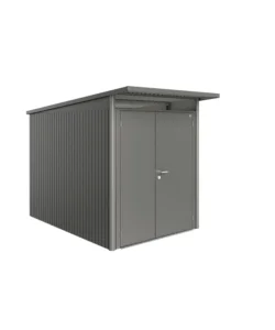 Ultime Pezzi Casetta da giardino biohort "avantgarde a3" in acciaio zincato colore grigio quarzo metallizzato con porta battente doppia 180x300x218 cm