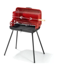 Barbecue a carbone a valigetta con coperchio ompagrill con griglia 28x46,5 cm Promozione Esclusiva