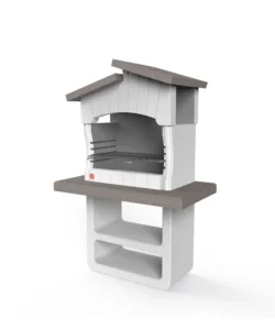 Barbecue a legna o carbonella in cemento sarom fuoco "zara" 114x64x170 cm Popolare