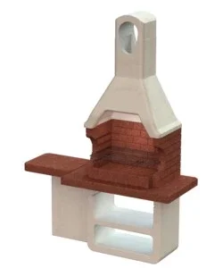 Barbecue a carbonella in calcestruzzo sarom fuoco "sparta" 170x64x232 cm Nuovo Arrivo