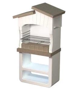 Barbecue a legna o carbonella in calcestruzzo sarom fuoco "caorle" 82x51,5x165,5 cm Ultimissimo Modello