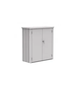 Armadio da esterno biohort "romeo m" in acciaio argento metallizzato, 132x57x140 cm - 55070 Prezzo Di Fabbrica