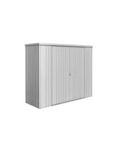 Armadio per attrezzi biohort "misura 230" in acciaio zincato argento metallizzato, 277x83x182,5 cm - 34080 Di Tendenza