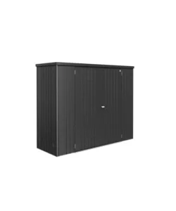 Armadio per attrezzi biohort "misura 230" in acciaio zincato grigio scuro metallizzato, 277x83x182,5 cm - 31080 Più Venduto