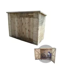 Armadio ripostiglio da esterno in legno 212x100x140/158 cm Compra Oggi Stesso