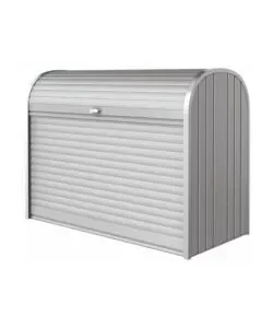 Baule da esterno a serrande impermeabile biohort "storemax 160" in acciaio zincato argento metallizzato 1200 lt 163x78x120 cm - cod. 72010 Occasione