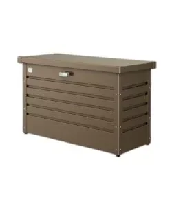 Baule da esterno impermeabile biohort "100" in acciaio zincato bronzo metallizzato 195 lt 101x46x61 cm - cod. 62010 Di Tendenza