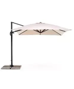 Ultime Pezzi Ombrellone da giardino retrattile "verso" con struttura in alluminio antracite e telo ecru - 3x4x2 metri