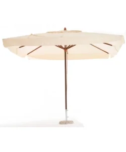 Vendita Finale Ombrellone da giardino "oasis" con struttura in legno e telo ecru - 3x4x2 metri