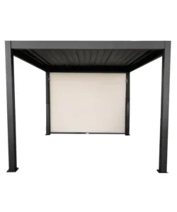 Tenda laterale oscurante per pergola bioclimatica eurogarden "atena" in textilene ecrù lato 3 mt Più Venduto