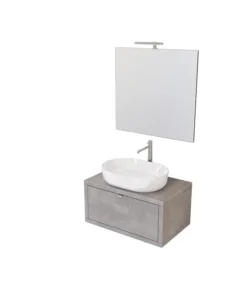 Ultime Pezzi Mobile bagno "tintoretto" cemento, 80 cm