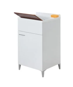 Acquista Ora Lavatoio "slim" bianco lucido, 50x50x83 cm