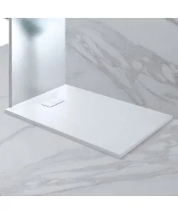 Acquista Ora Piatto doccia effetto pietra bianco, 80x120 cm