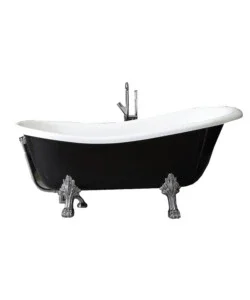 Vasca da bagno "carezza" nera, 167x75,2x64,3 cm Ultime Pezzi
