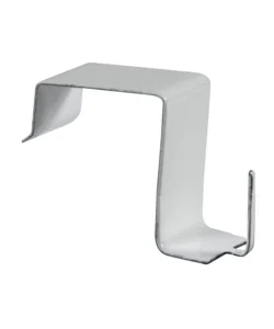 4 ganci in acciaio bianco per astine per non forare i serramenti di legno o di pvc Ultime Pezzi