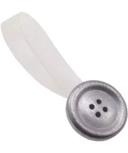 2 miniclip bottone mm38/24 per arricciare/decorare le tende- colore argento. Super Prezzo