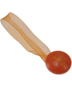 2 clip in plastica striata mm35/24 per arricciare/decorare le tende - colore arancio. Ultimissimo Modello