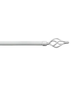 Tubo tenda in acciaio colore bianco estensibile da 120 a 210 cm. con terminale a ciorciola Ultimissimo Modello