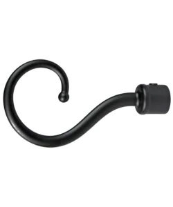 2 pomoli neri a ricciolo terminale per tubo tende diametro 20 mm Offerta Lampo