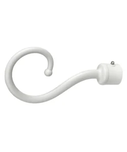 2 pomoli bianchi a ricciolo terminali per tubo tende diametro 20 mm Super Prezzo