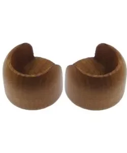 2 supporti parete/parete per bastone ø28mm - colore teak. Ultime Pezzi