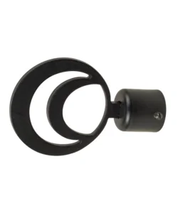 2 pomoli neri a cerchio terminale per tubo tende diametro 20 mm Offerta Lampo