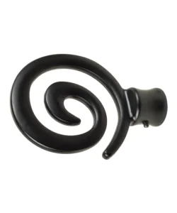2 pomoli neri a spirale terminale per tubo tende diametro 20 mm Ultime Pezzi