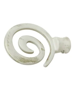 2 pomoli avorio oro a spirale terminale per tubo tende diametro 20 mm Prezzo Basso