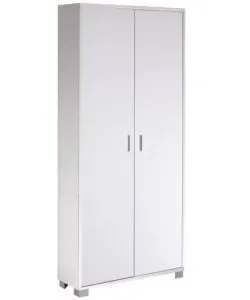 Armadio scarpiera bianco fiammato con 2 ante, 83x190x29 cm Compra Oggi Stesso