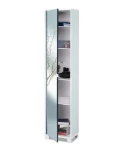 Acquista Ora Mobile colonna 1 anta con specchio bianco, 43x29x190 cm