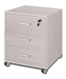 Acquista Ora Cassettiera per scrivania 3 cassetti olmo ante olmo - l.50 x h.70 x p.41 cm.