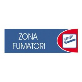 Ultima Occasione Letterfix Targhe logofix metal blu 6x18zona fumatori n.753