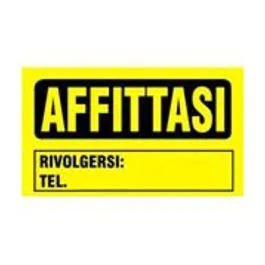 Spedito Oggi Letterfix Targa eco, 20x30 cm, affittasi