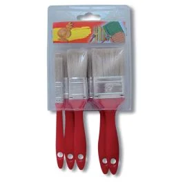 Esclusivo Nespoligroup Kit 5 pennelli manico plastica rossa