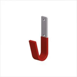 Gancio acciaio piatto rosso 87x32mm Esclusivo