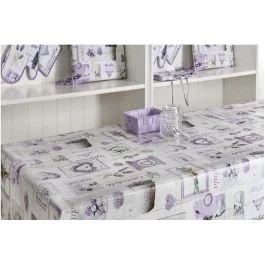 Vendita Finale Sodifer Tovagliato cerato supporto tnt, 140x20 cm, stampa cuori lavanda