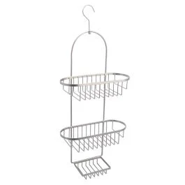 Acquista Ora Gloxy Mensola in filo cromo per doccia, 2 ripiani portasaponi