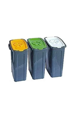 Duplast s.r.l.Tris pattumiere slim raccolta differenziata salvaspazio 25x35x53 35 ltEAN: 8024007075801 Pagamento Sicuro