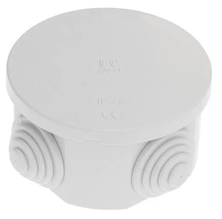 Compra Adesso ElettrocanaliCassetta derivazione esterna preforata rotonda 65x35 ip 55 con passacaviEAN: 8032636760982