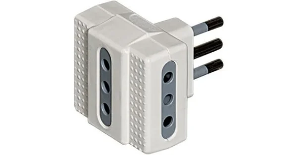 ADATTATORE TRIPLO SPINA 10A BIANCO S3603DE Nuova Collezione