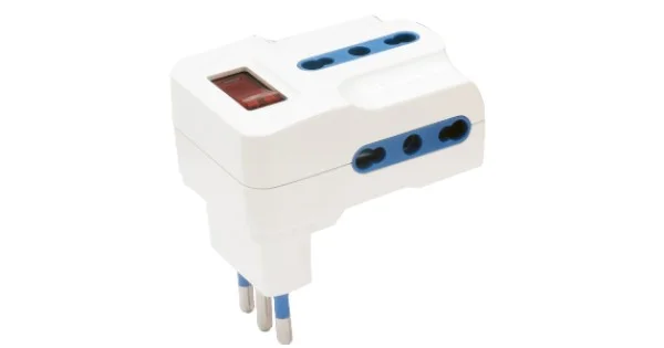 ADATTATORE TRIPLO BIPRESA SPINA 10A SALVASPAZIO BIANCO Vendita Finale