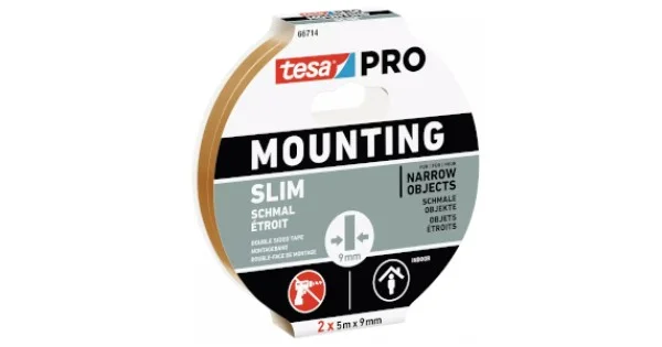Esclusivo NASTRO BIADESIVO MOUNTING PRO SLIM MM.9 MT.5 BIANCO PZ.2 66714