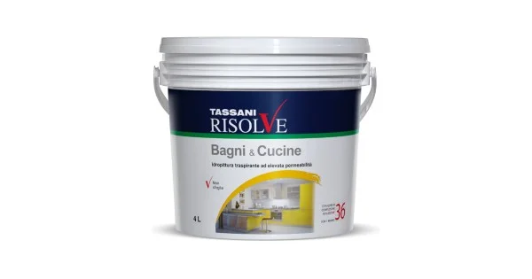 IDROPITTURA TRASPIRANTE BAGNI & CUCINE BIANCO LT.4 ART.3360-998 Scelto Dai Clienti