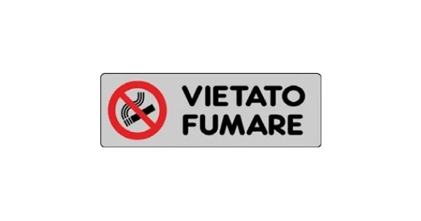 Professionale ETICHETTA ADESIVA MM.150X50 VIETATO FUMARE