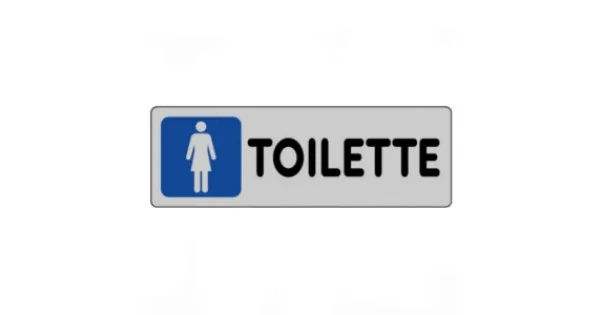 ETICHETTA ADESIVA MM.150X50 TOILETTE DONNA Sconto